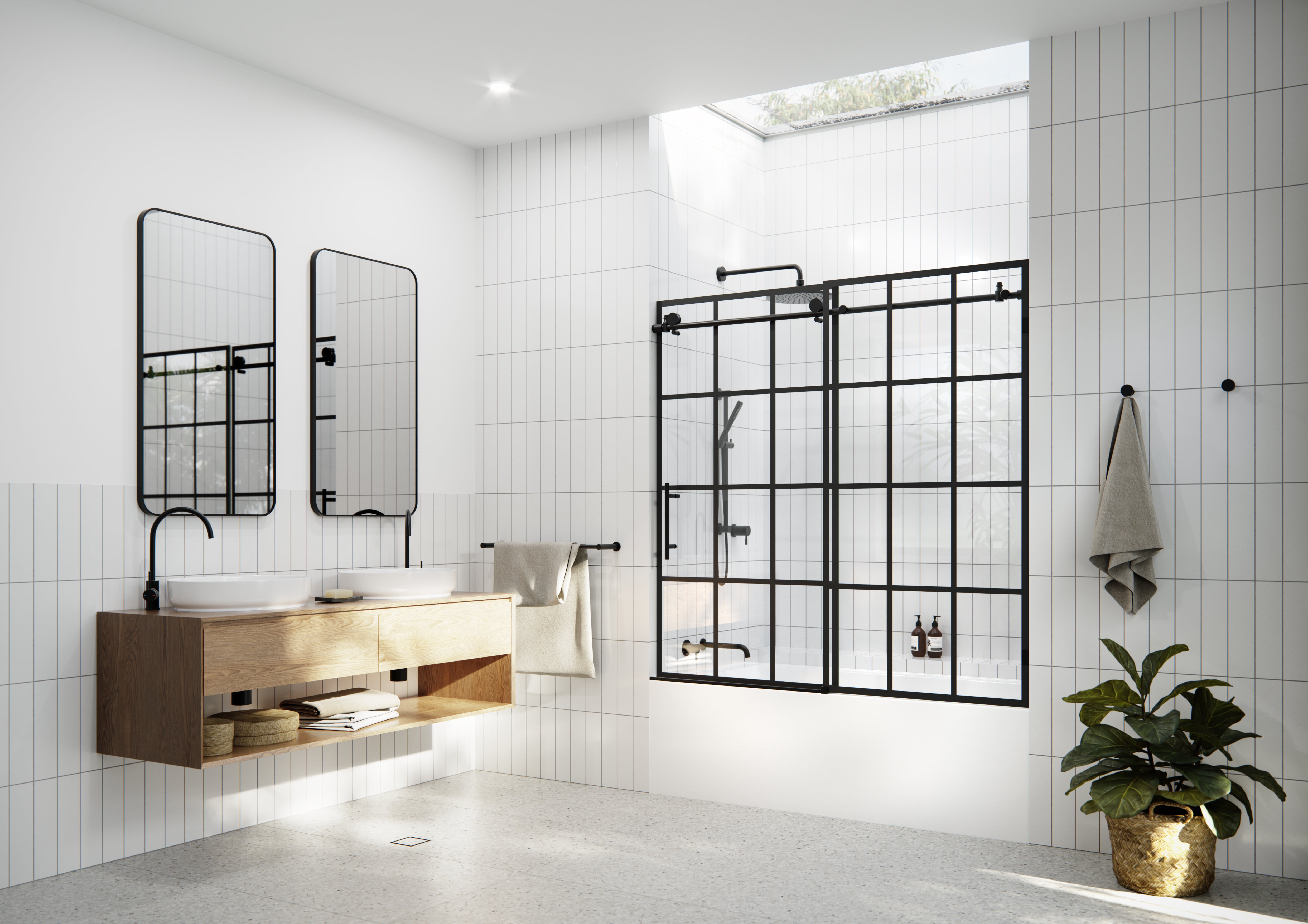 Bathtub French Silk Screen Round Slider Door