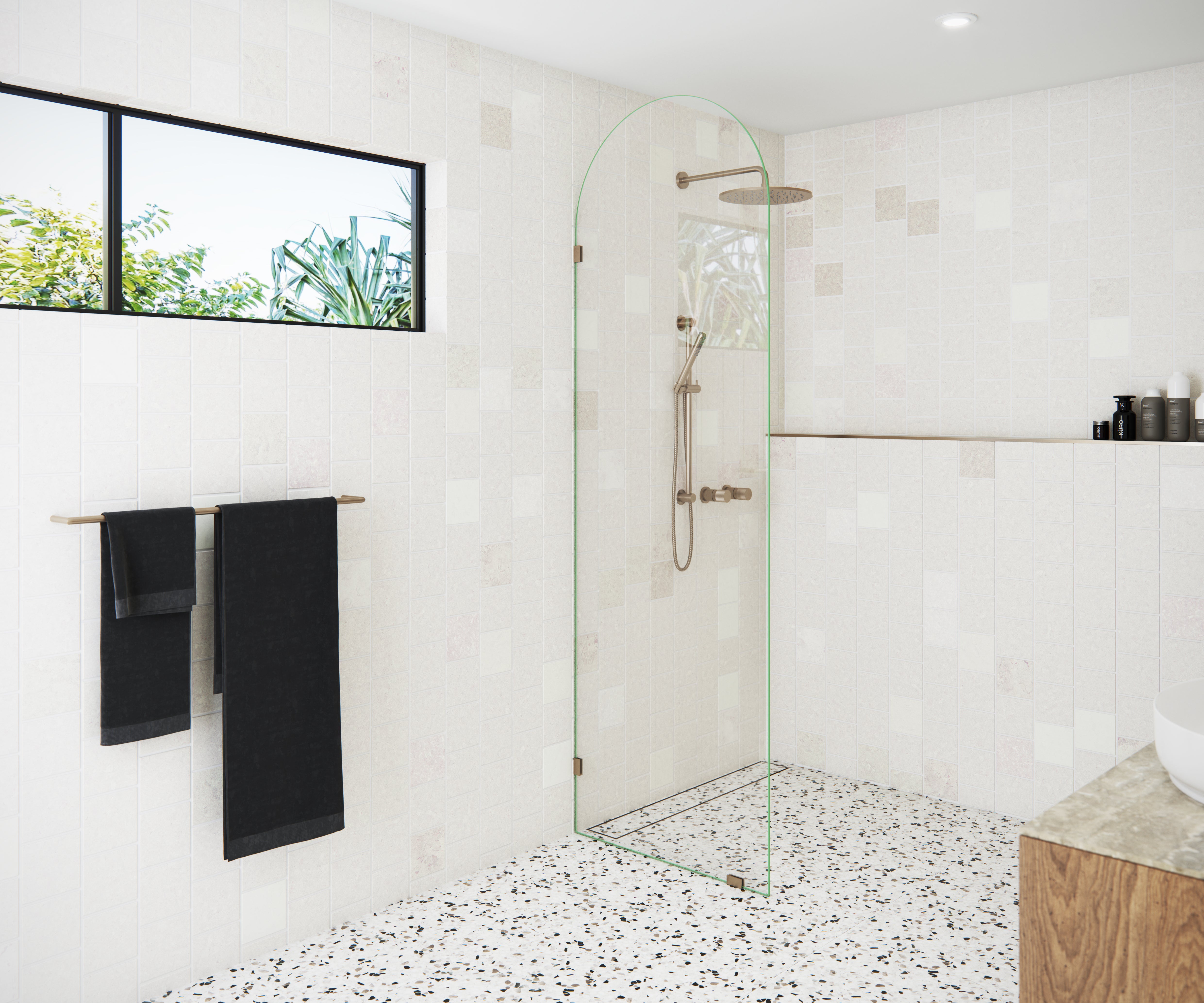 Shower Single Fixed Panel Arch