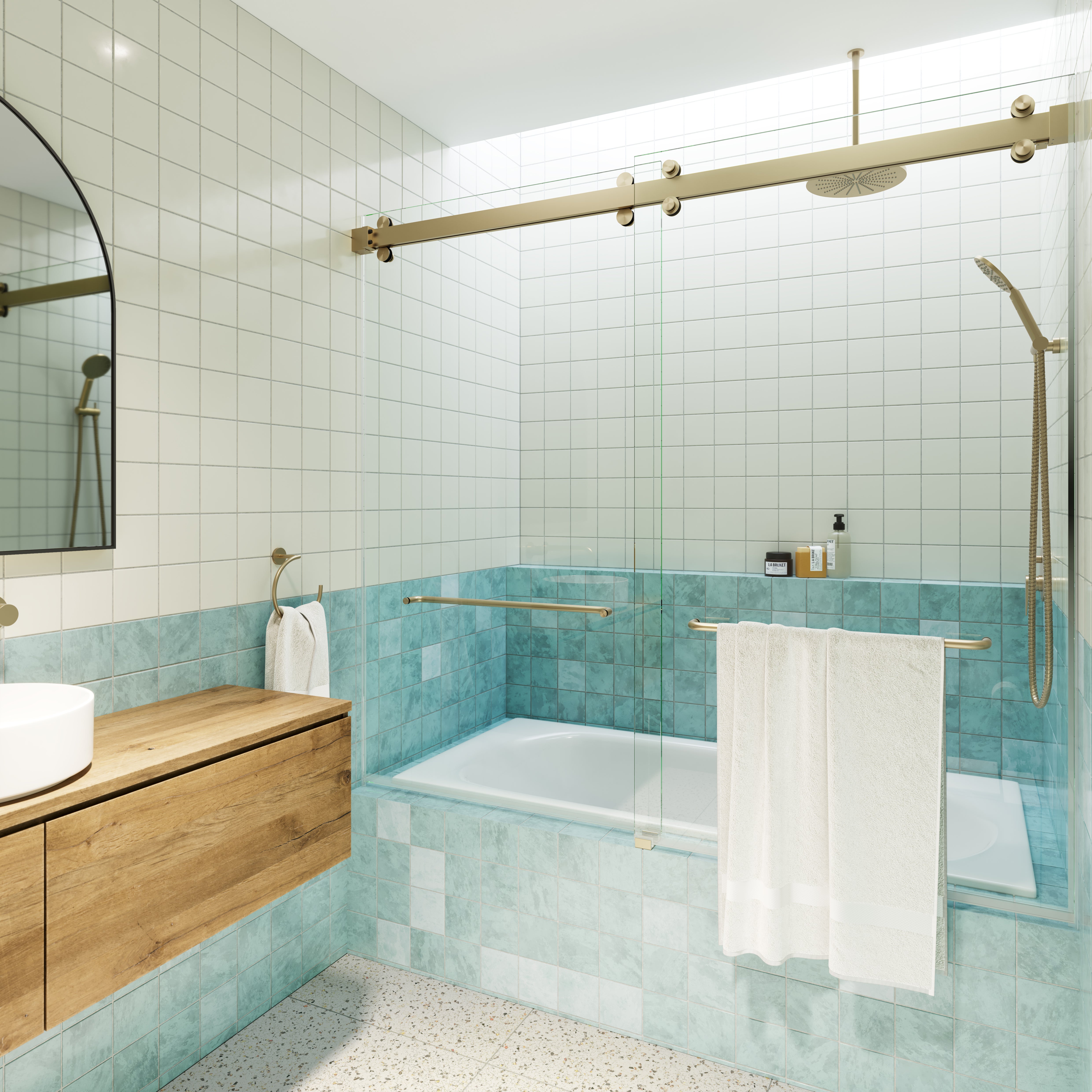 Bathtub Double Bypass Slider 66" Height