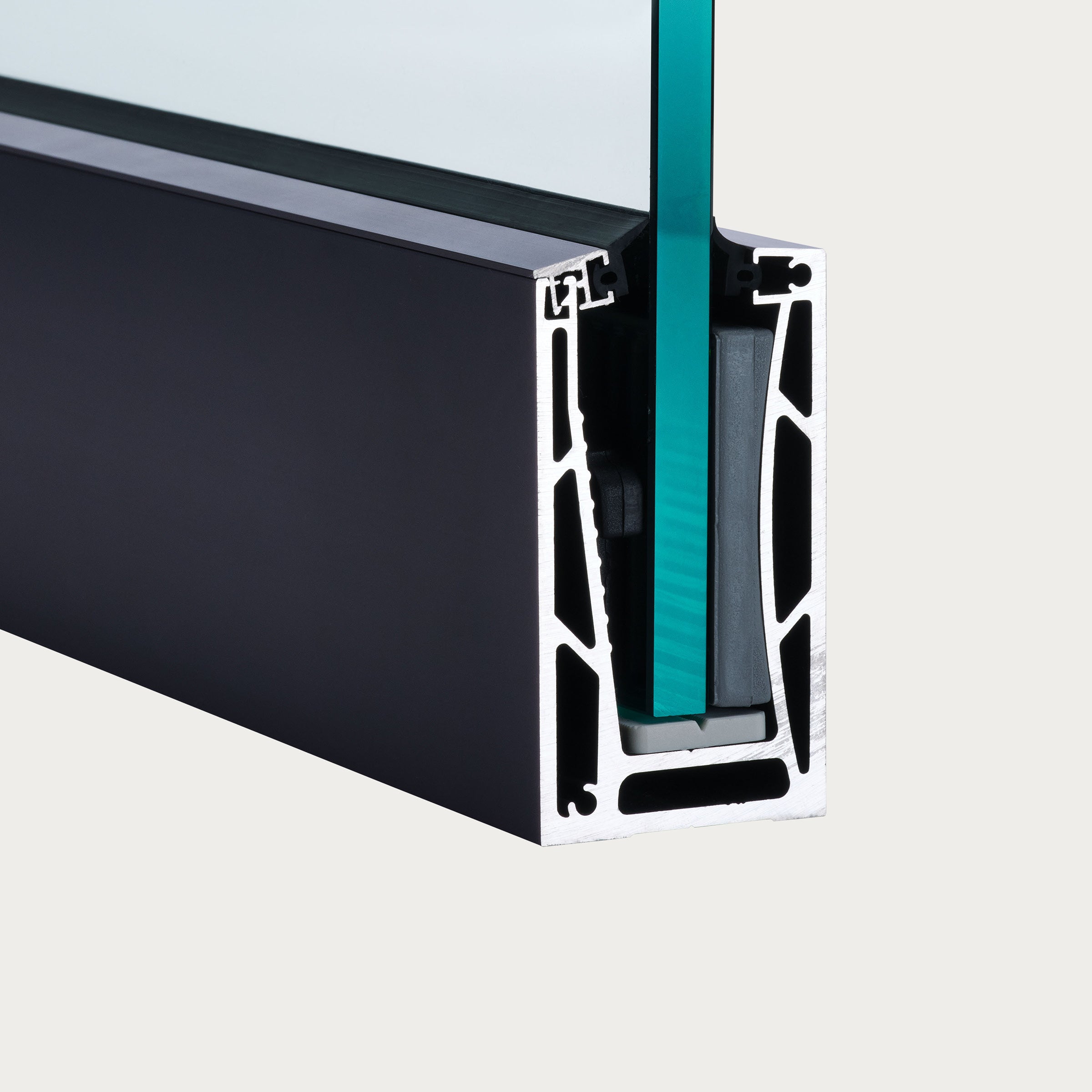 100x55mm Residential Aluminum Fence Channel / Base Shoe