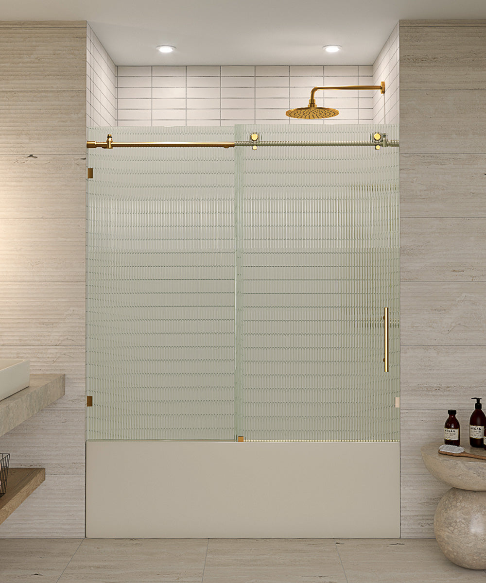 Bathtub Fluted Round Slider Door