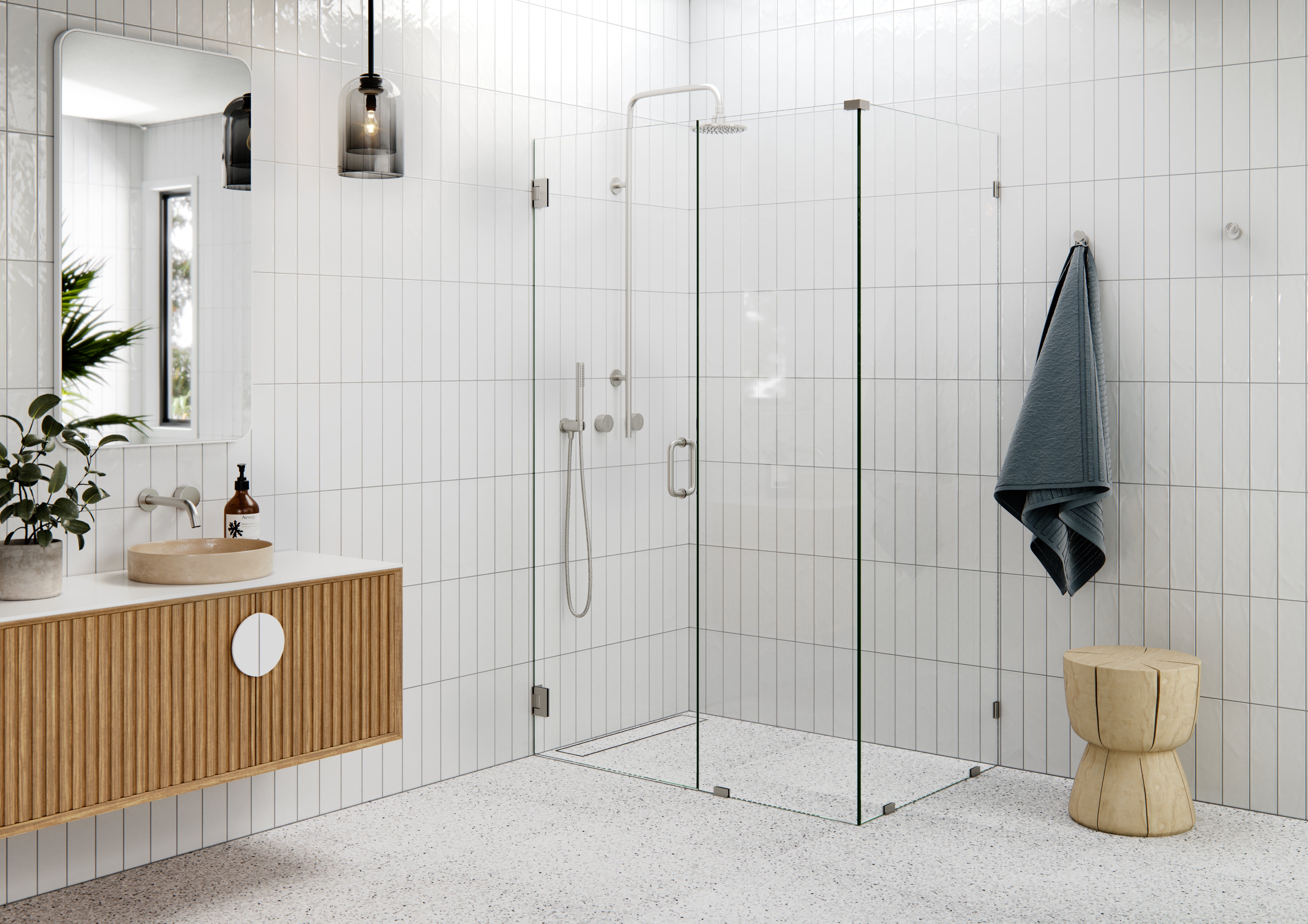 Shower 90° Wall Hinge Door