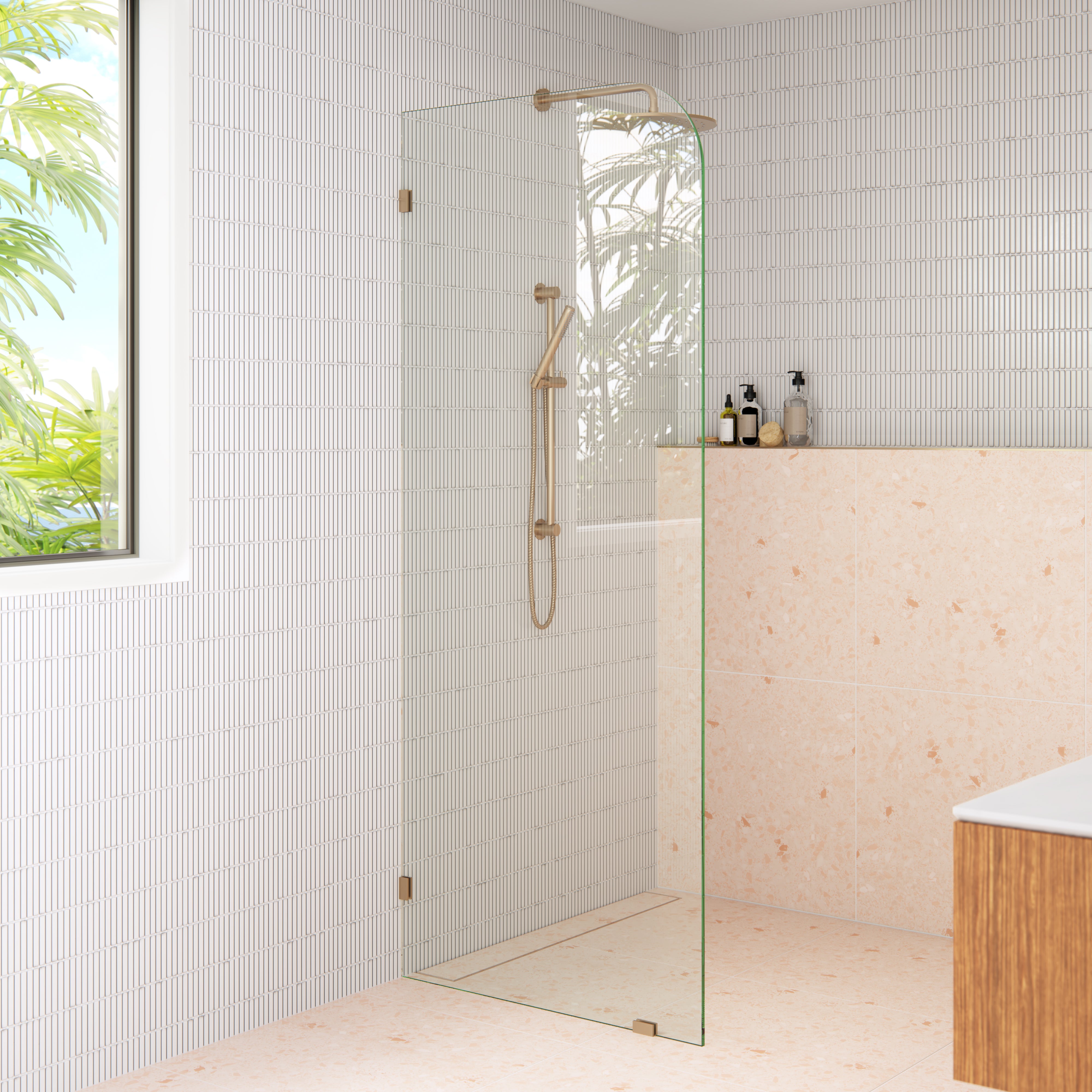 Shower Single Fixed Panel Radius
