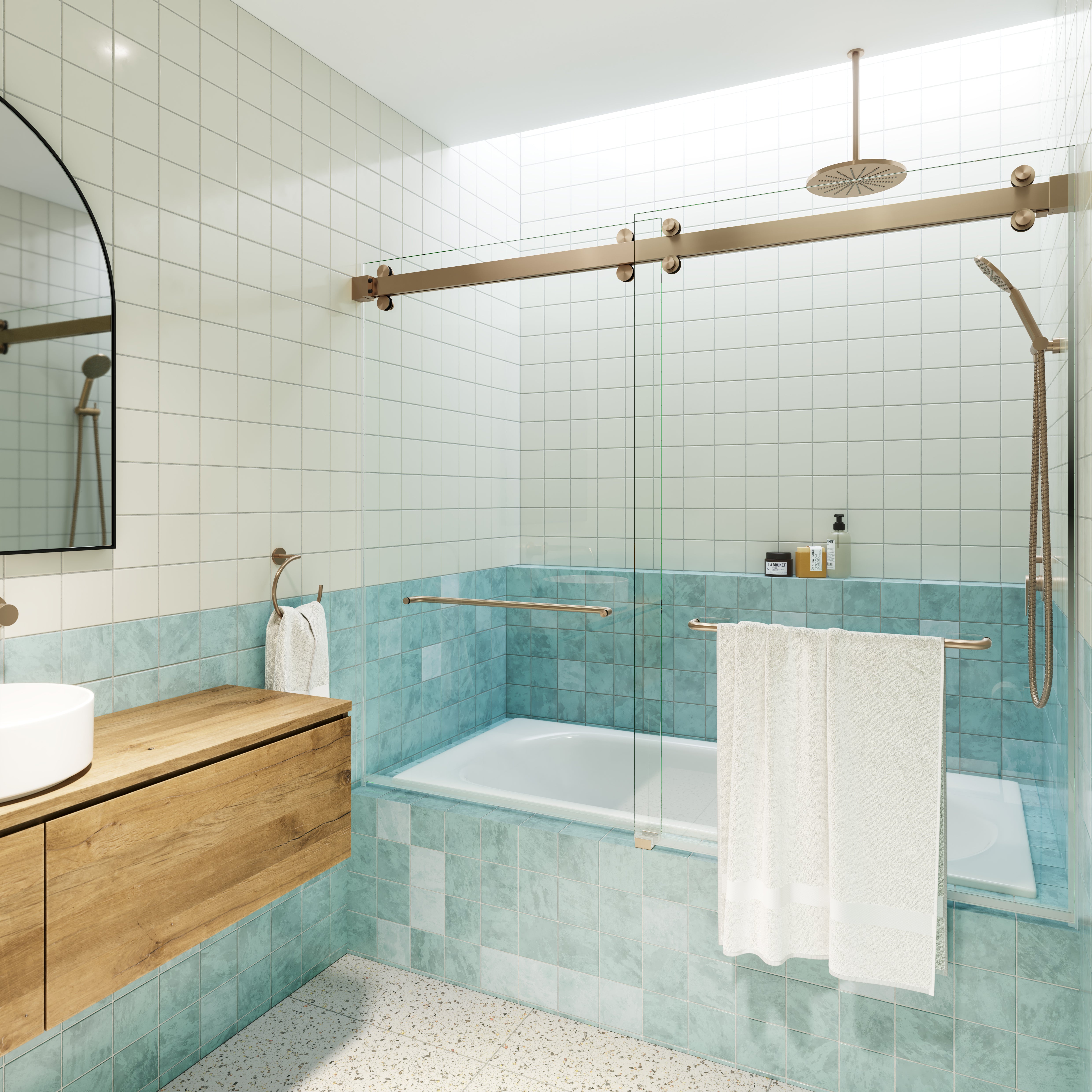 Bathtub Double Bypass Slider 60" Height