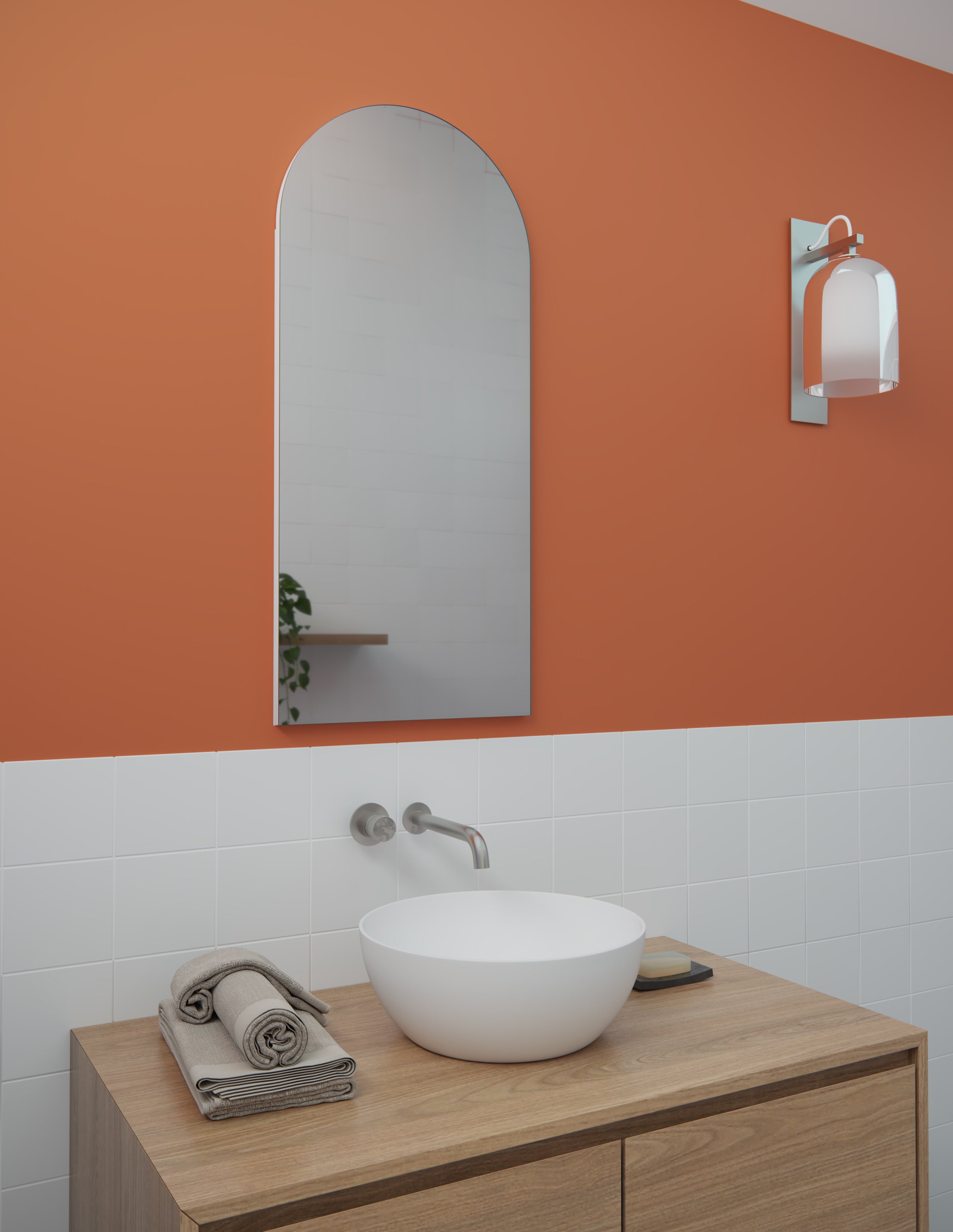 MDF Arch Shape Medicine Cabinet