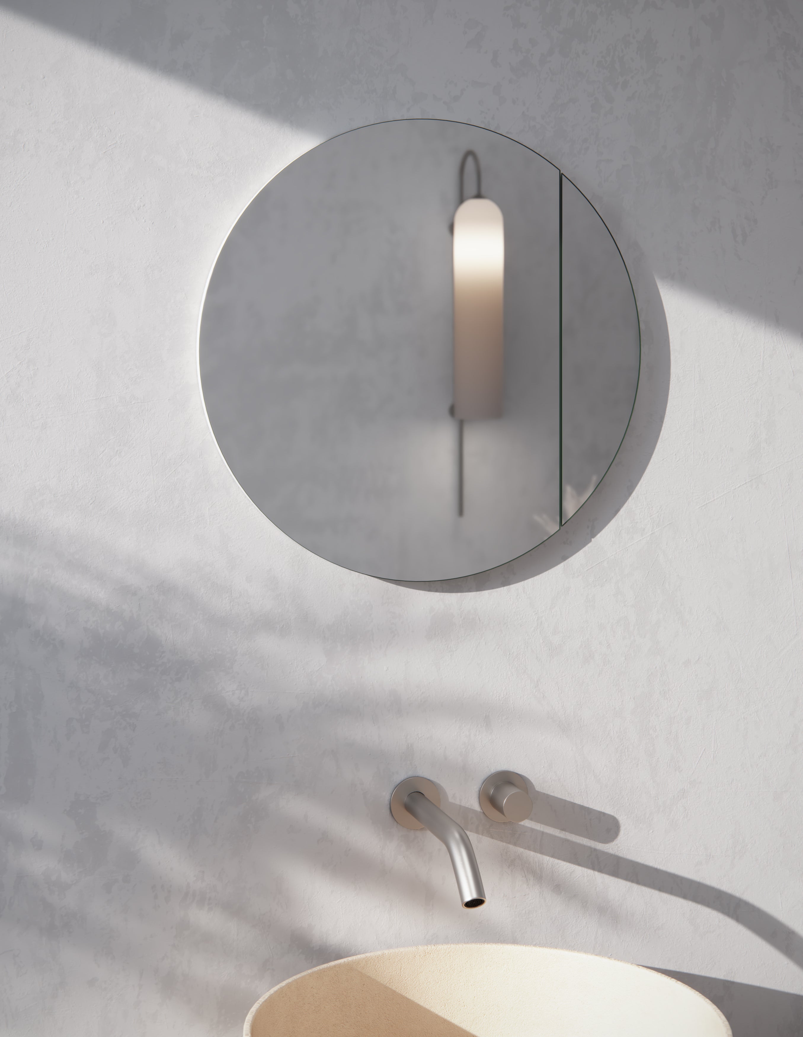 MDF Round Shape Medicine Cabinet