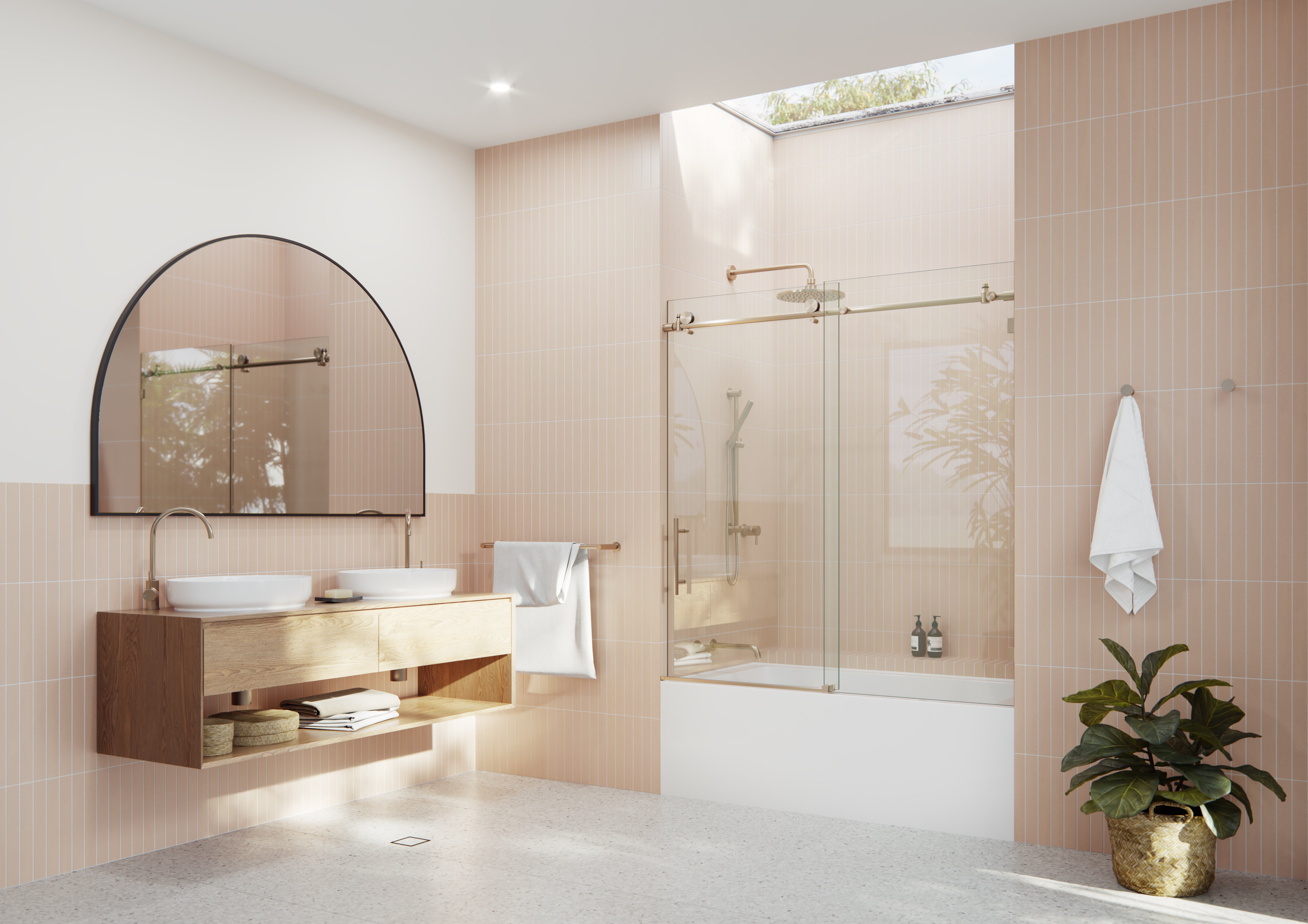 Bathtub Round Slider Door