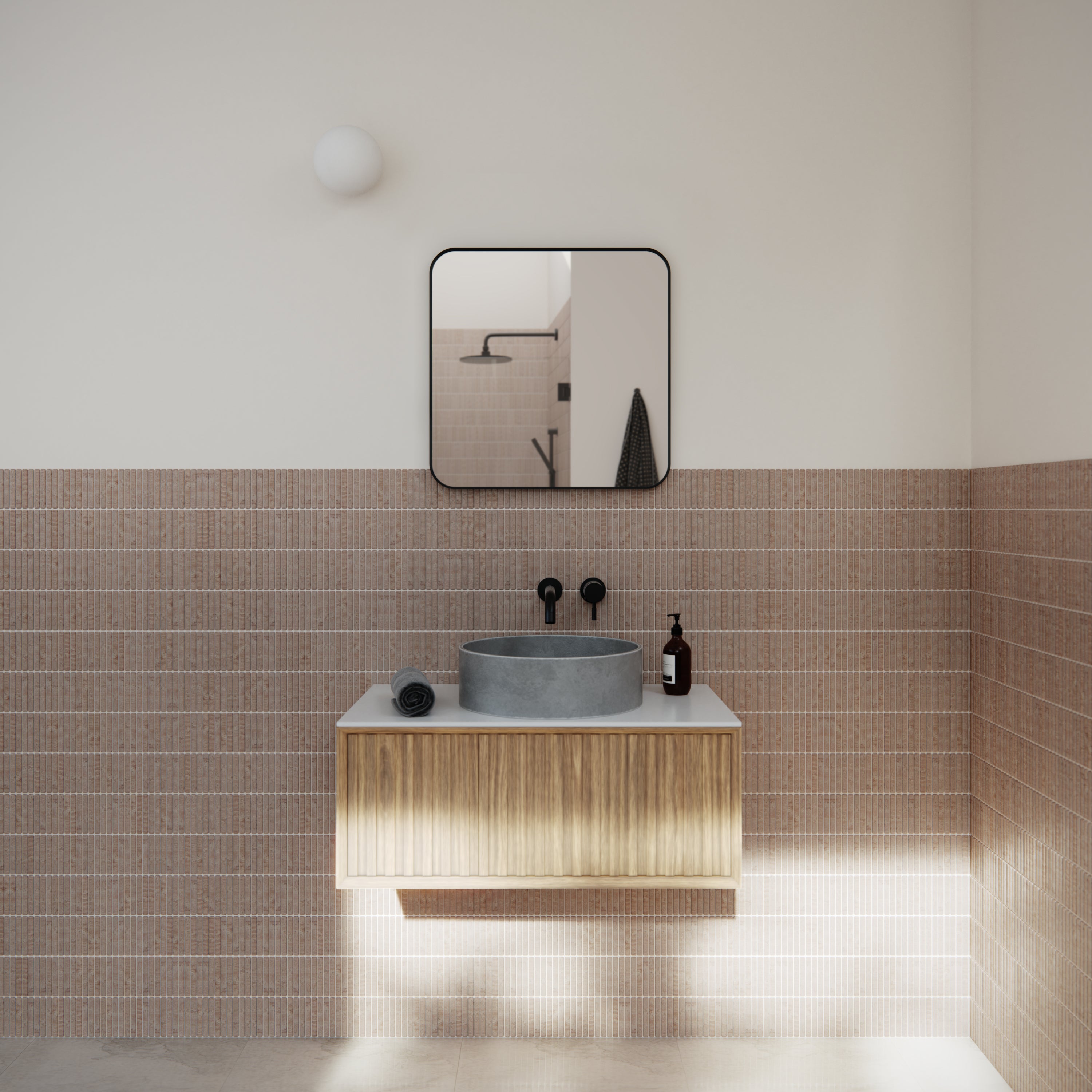 Steel Frame Square Shape Mirror